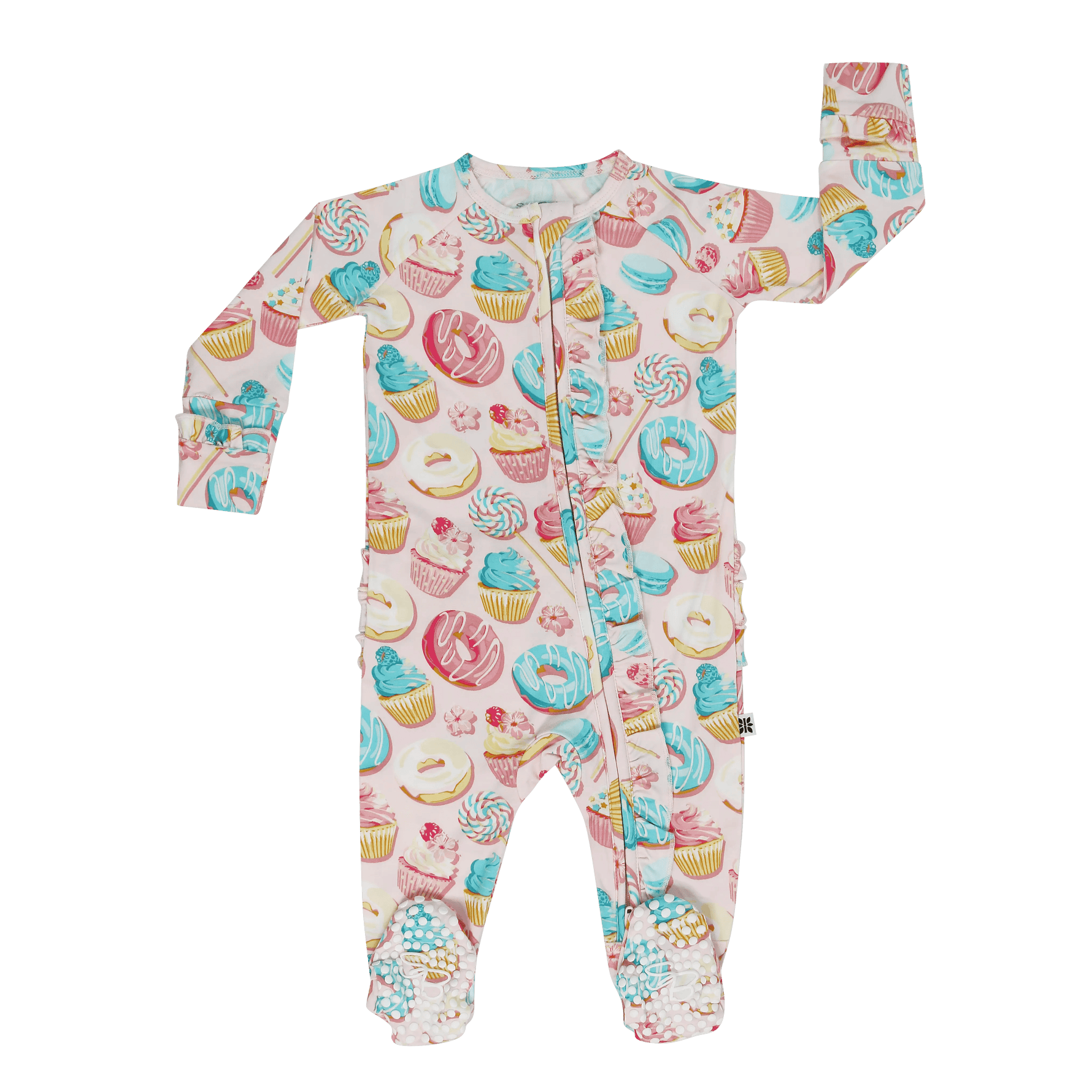 Sweet Bamboo Sweet Tooth Ruffle Footie - 