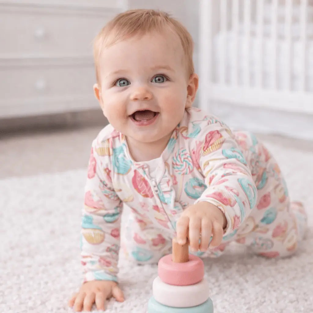 Sweet Bamboo Sweet Tooth Ruffle Footie - 