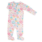 Sweet Bamboo Sweet Tooth Zipper Footie - 