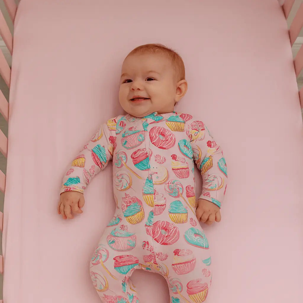 Sweet Tooth Zipper Footie - Sleeve, Baby & Toddler Clothing, Textile, Pink, Child | Everetts Place