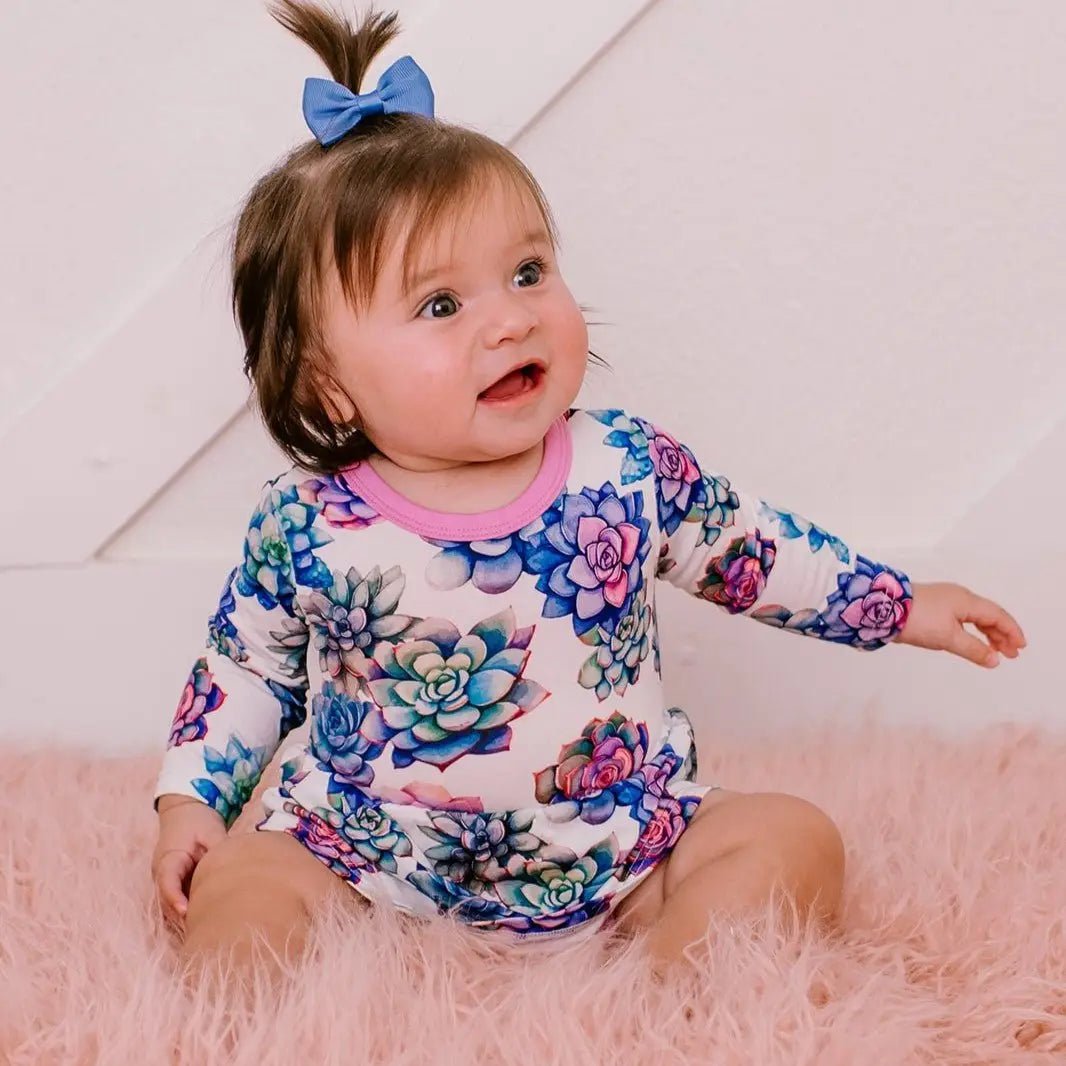 Bestaroo Sweetheart Bamboo Baby Bodysuit Dress With Snap Closure Long Sleeve - 