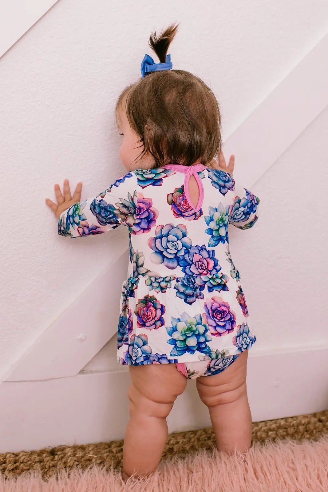 Bestaroo Sweetheart Bamboo Baby Bodysuit Dress With Snap Closure Long Sleeve - 