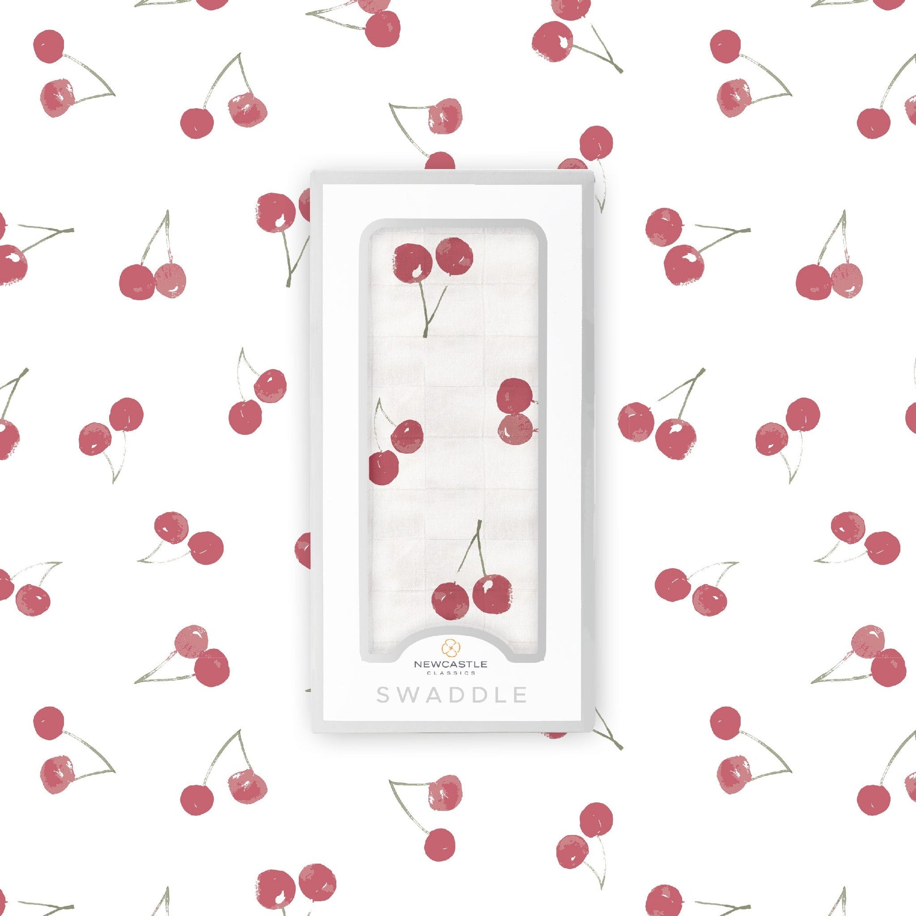 Newcastle Classics Sweetheart Cherry Bamboo Swaddle