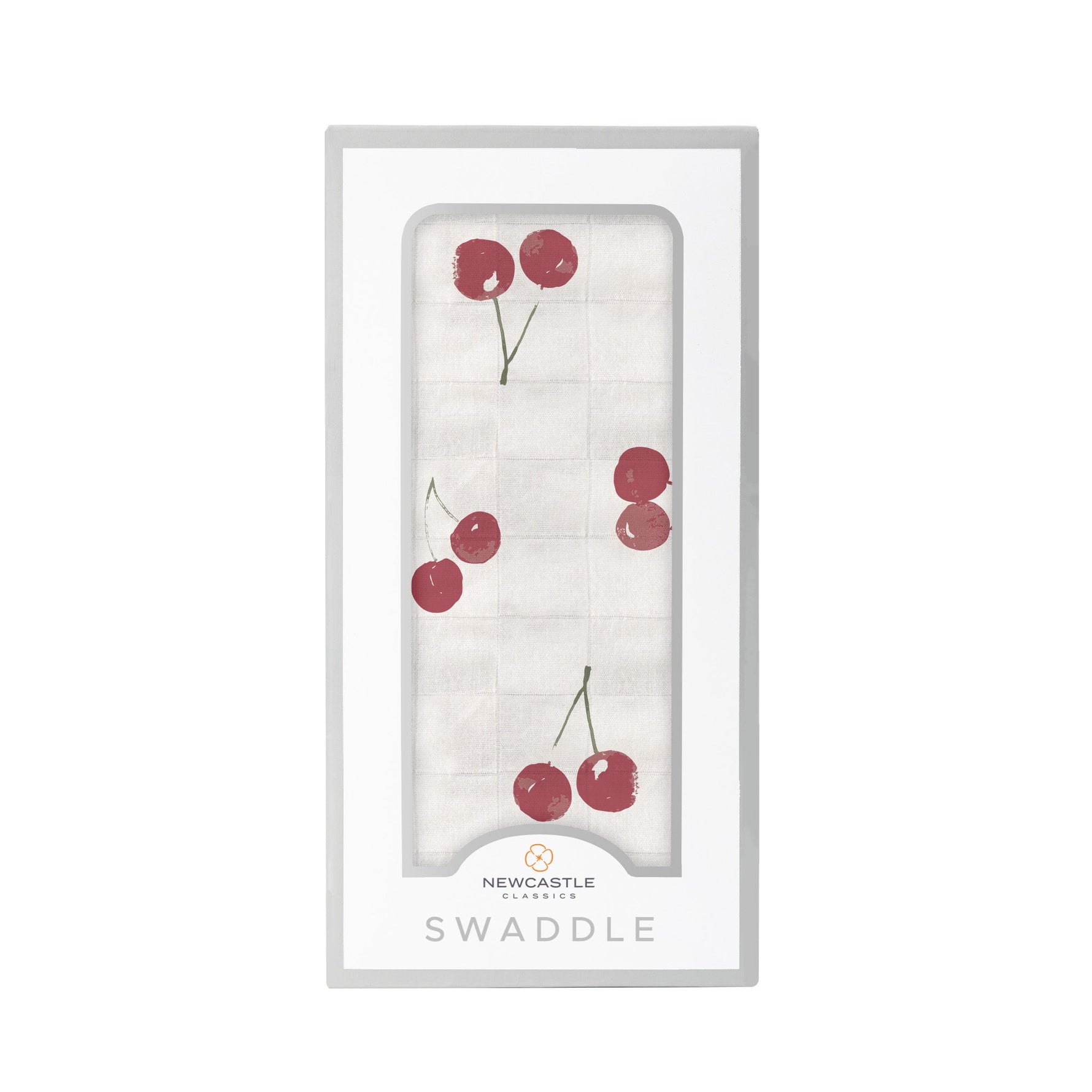 Sweetheart Cherry Bamboo Swaddle - Cherry, Berry, Produce, Fruit, Rose family | Everetts Place