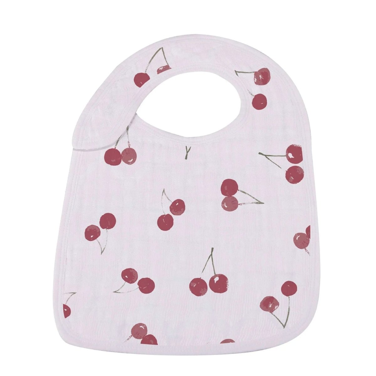 Newcastle Classics Sweetheart Cherry Hearts Snap Bib Set with Ultra Soft Bamboo for Babies - 