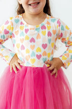 Sweetheart L/S Tutu Dress - Baby & Toddler Clothing, Pink, Textile, Child, Happiness | Everetts Place