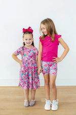 Mila & Rose ® Sweetheart Scribble S/S Pocket Twirl Dress - 