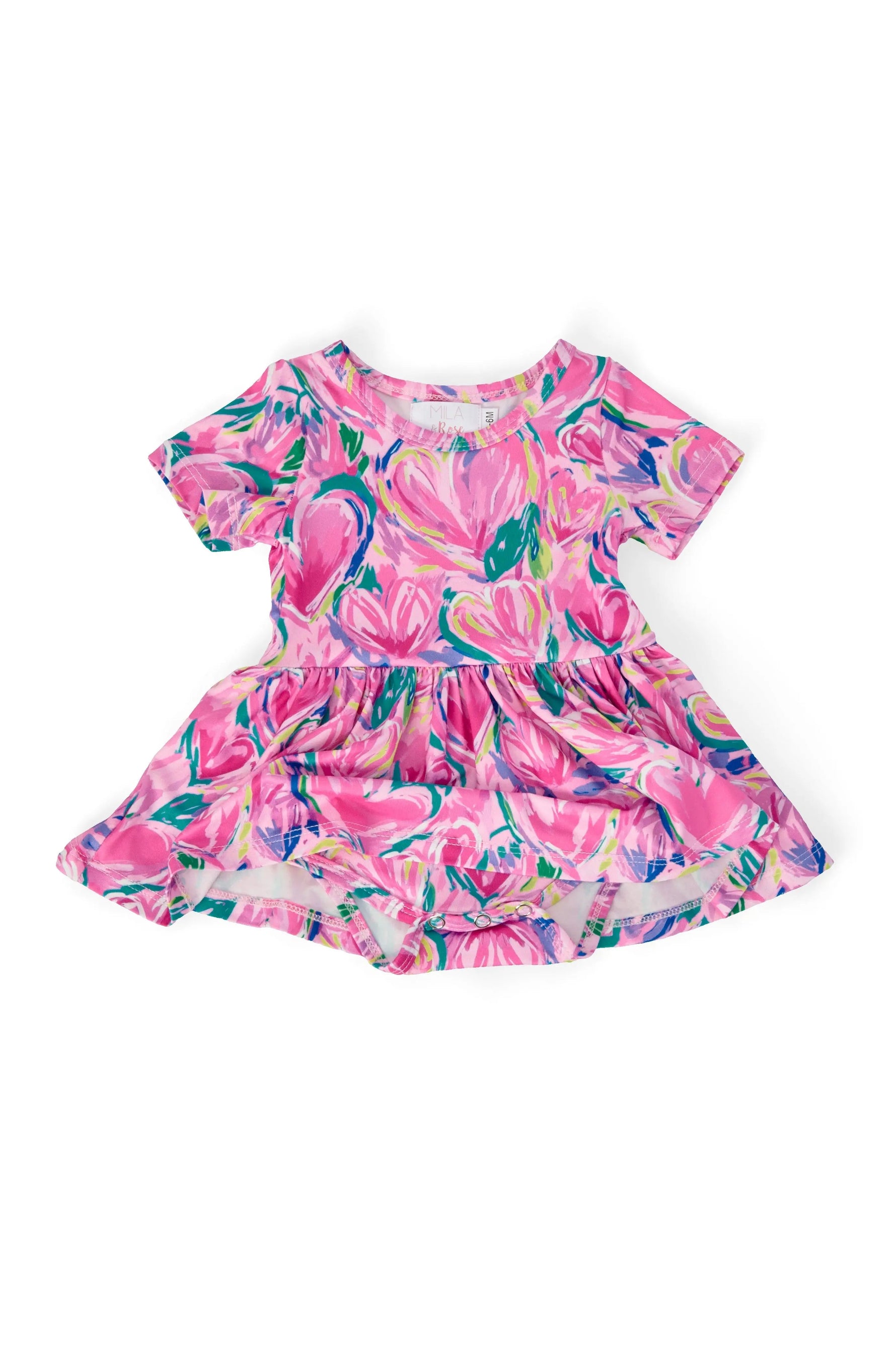 Mila & Rose ® Sweetheart Scribbles S/S Twirl Bodysuit - 