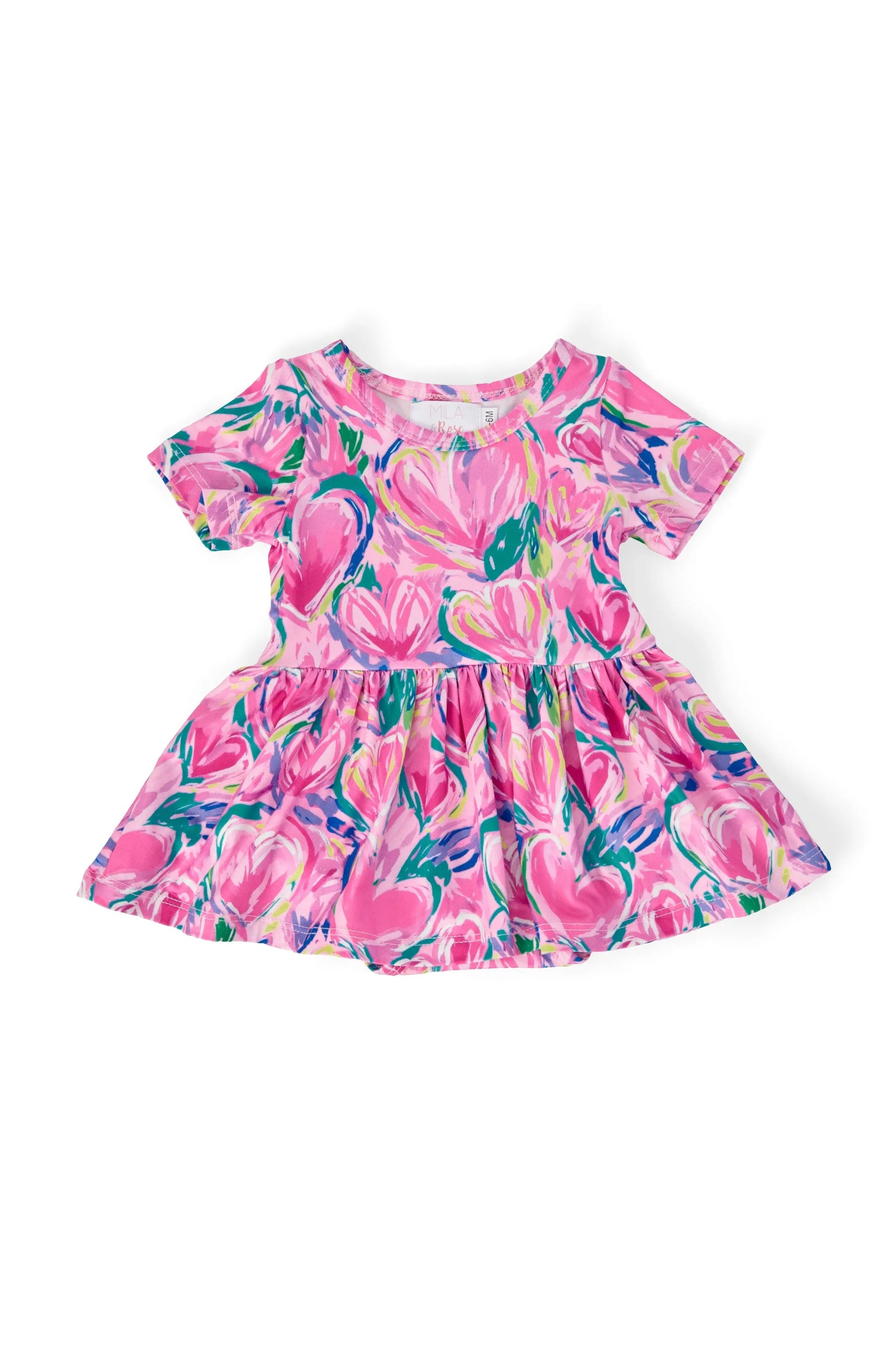 Mila & Rose ® Sweetheart Scribbles S/S Twirl Bodysuit - 