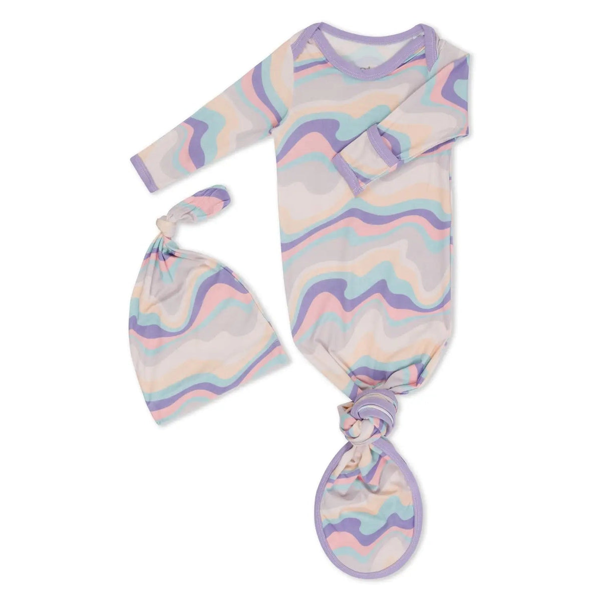 Swirls Gown & Hat - Baby & Toddler Clothing, Textile, Pink, Baby Products, Infant bodysuit | Everetts Place