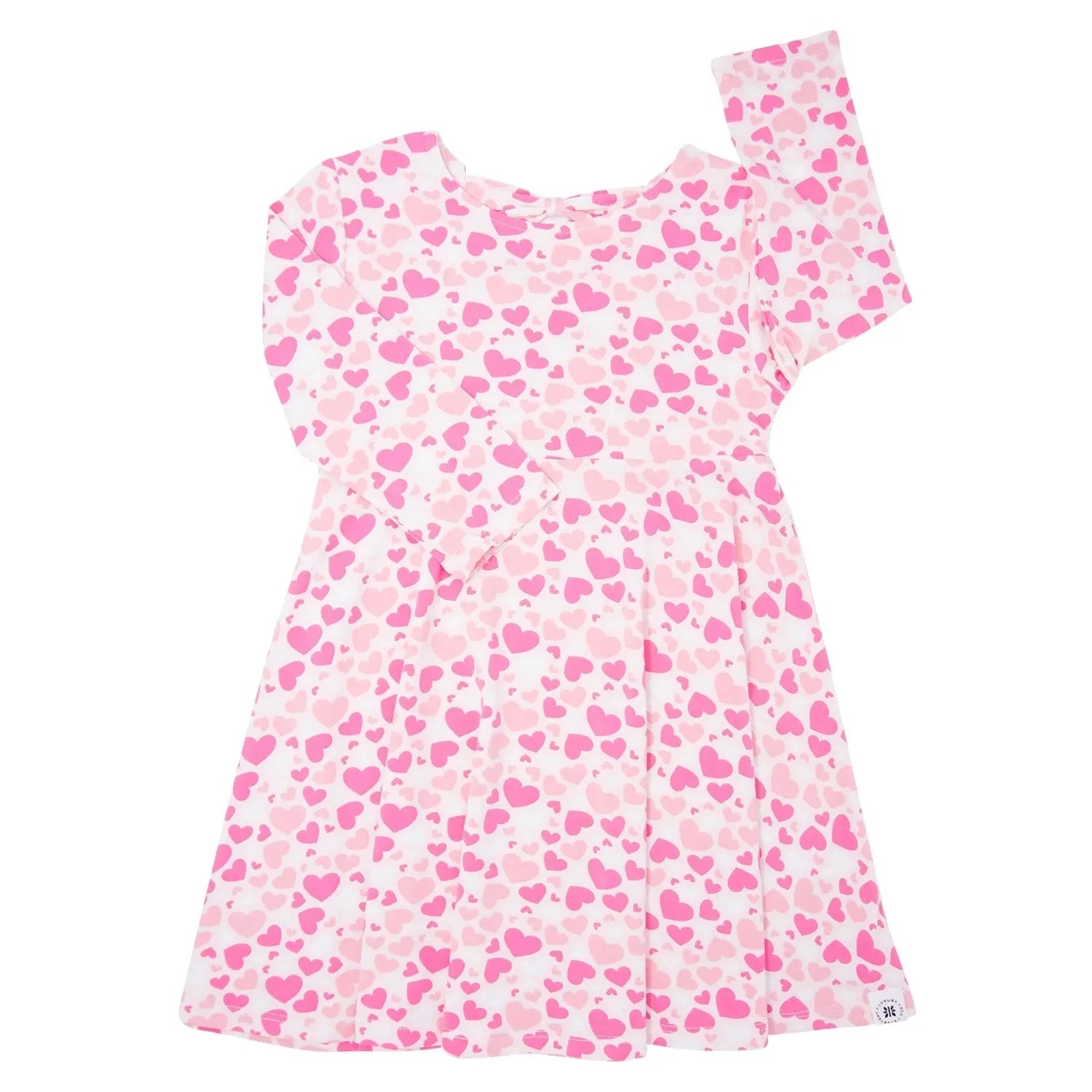 Sweet Bamboo Swirly Girl Dress with Long Sleeves and Empire Waist for Active Girls - Dresses