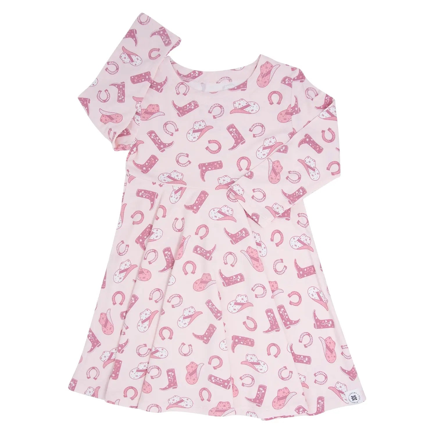 Sweet Bamboo Stylish Pink Swirl Dress with Cap Sleeves for Everyday Wear - Dresses