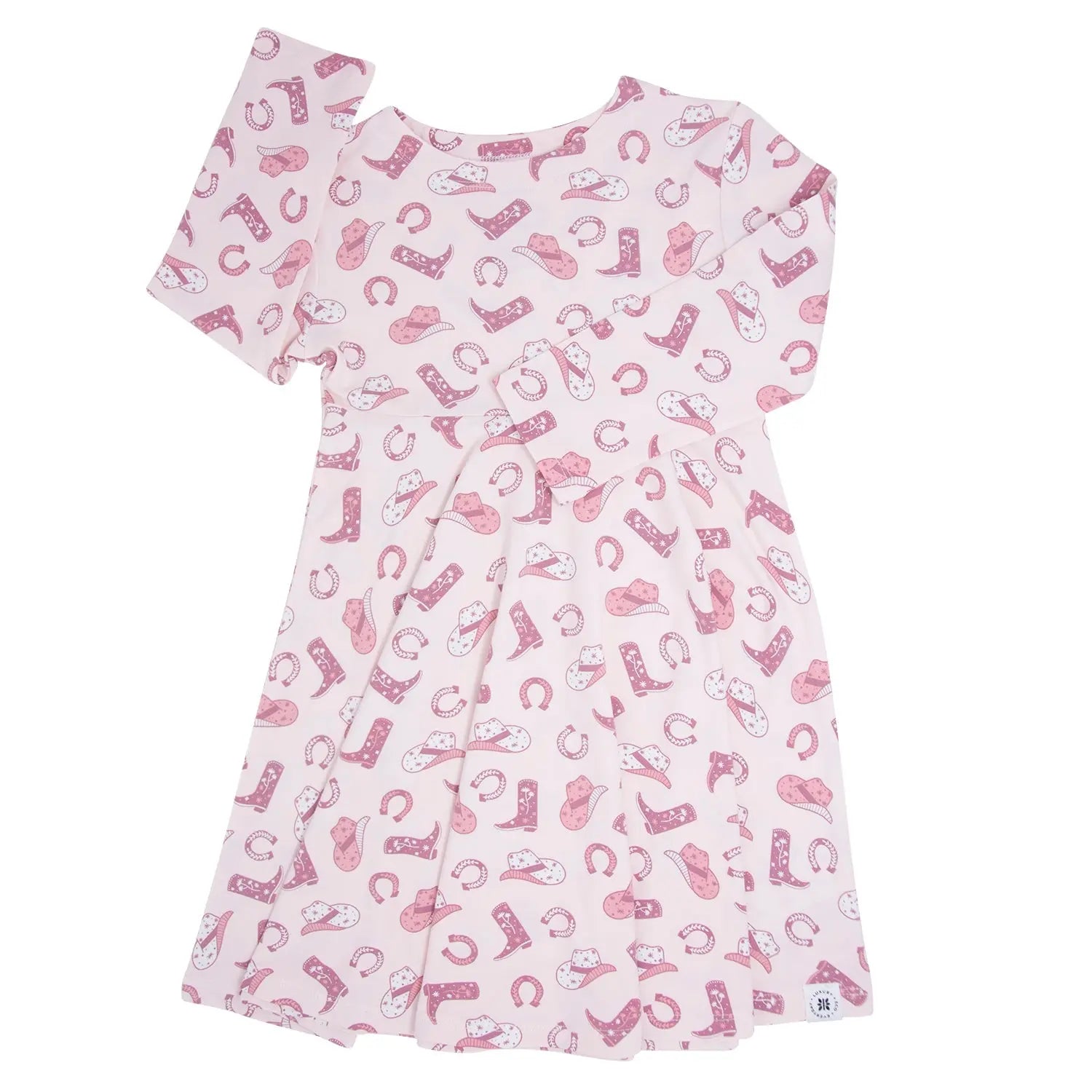 Sweet Bamboo Stylish Pink Swirl Dress with Cap Sleeves for Everyday Wear - Dresses
