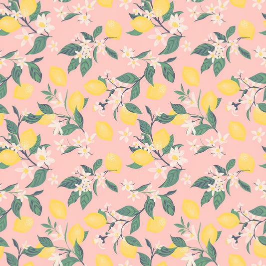 Pink Lemon Floral Print Cap Sleeve Swirly Girl Dress for Everyday Wear Sweet Bamboo