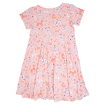 Sweet Bamboo Dalmatian Poodle Puppy Dress with Cap Sleeves for Active Girls - Apparel & Accessories > Clothing > Dresses Dresses