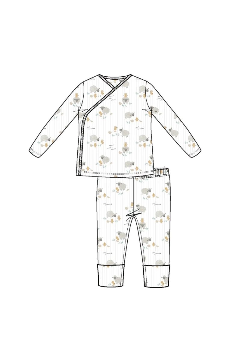 Angel Dear Take Me Home Set Roll Over Cuff Pants Baby Bamboo Fabric - Everetts Place Boutique - 