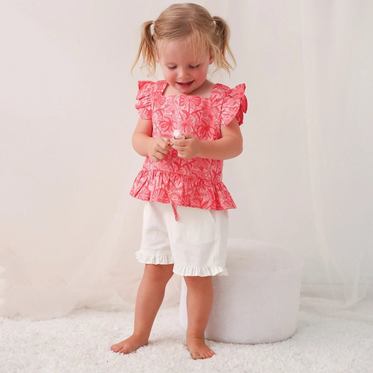 Talya PinkShort and Top - Baby & Toddler Clothing, Pink, Ruffle, Child, Blond | Everetts Place