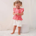 Talya PinkShort and Top - Baby & Toddler Clothing, Pink, Ruffle, Child, Blond | Everetts Place