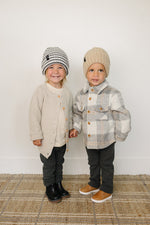 Mebie Baby Tan Chunky Knit Beanie - 