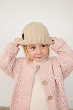 Mebie Baby Tan Chunky Knit Beanie - 