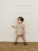 Mebie Baby Tan Stripes Peplum Set - 
