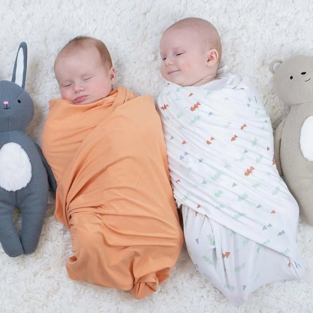 Tan Triangle Swaddle Blankets with Modern Design for Infants 2 Pack - Everetts Place