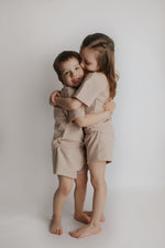 Three Little Tots Tan Waffle Set - 