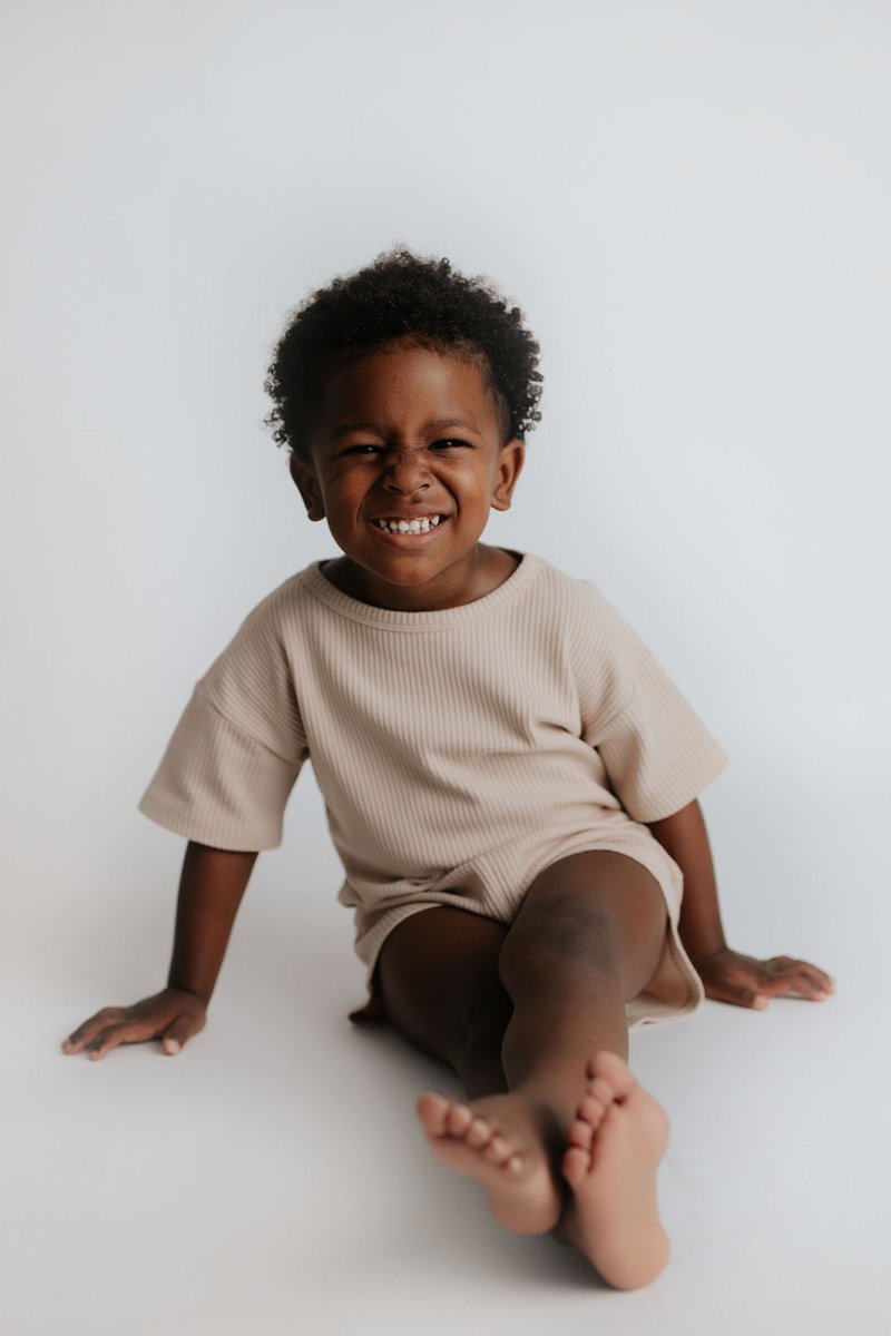 Three Little Tots Tan Waffle Set - 