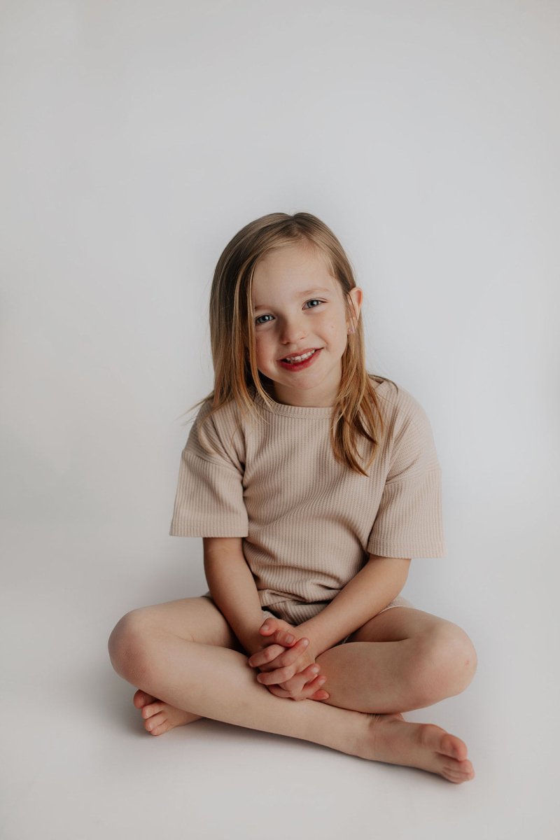 Three Little Tots Tan Waffle Set - 