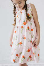 Mila & Rose ® Tangerine Ruffle Cross Back Dress - 