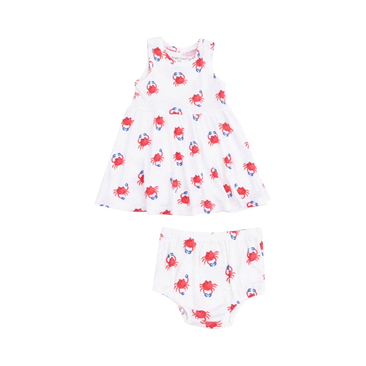 Tank Dress and Bloomer Set for Girls Crabby Cuties Twirl Ready Summer Outfit.