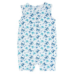 Sweet Bamboo Blue Crabs Tank Romper for Infants and Toddlers Comfortable Summer Wear - Apparel & Accessories > Clothing > Baby & Toddler Clothing > Baby One-Pieces Rompers