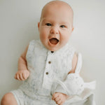 Finn + Emma tank romper | bunnies - 