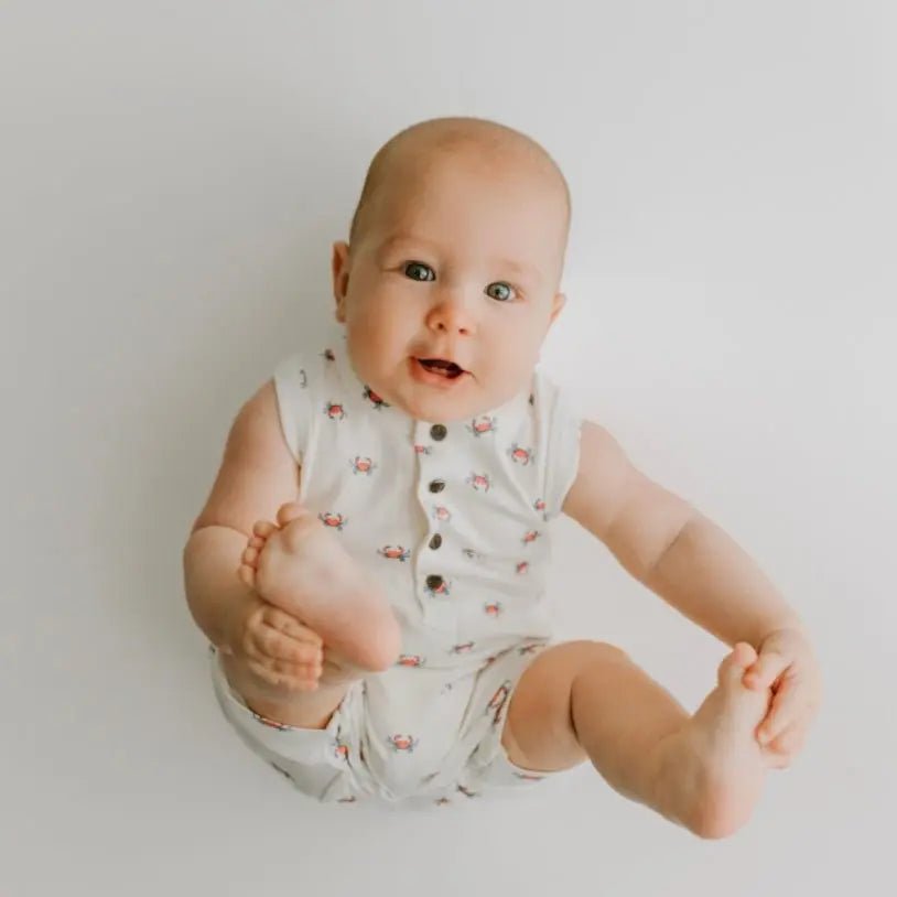 Tank Romper Crab Print Organic Cotton For Babies Finn Emma Finn + Emma 