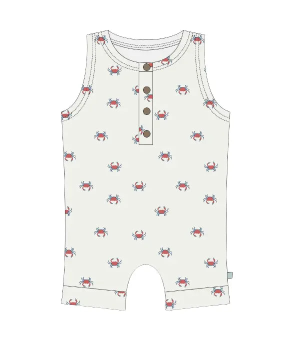 Tank Romper Crab Print Organic Cotton For Babies Finn Emma Finn + Emma 