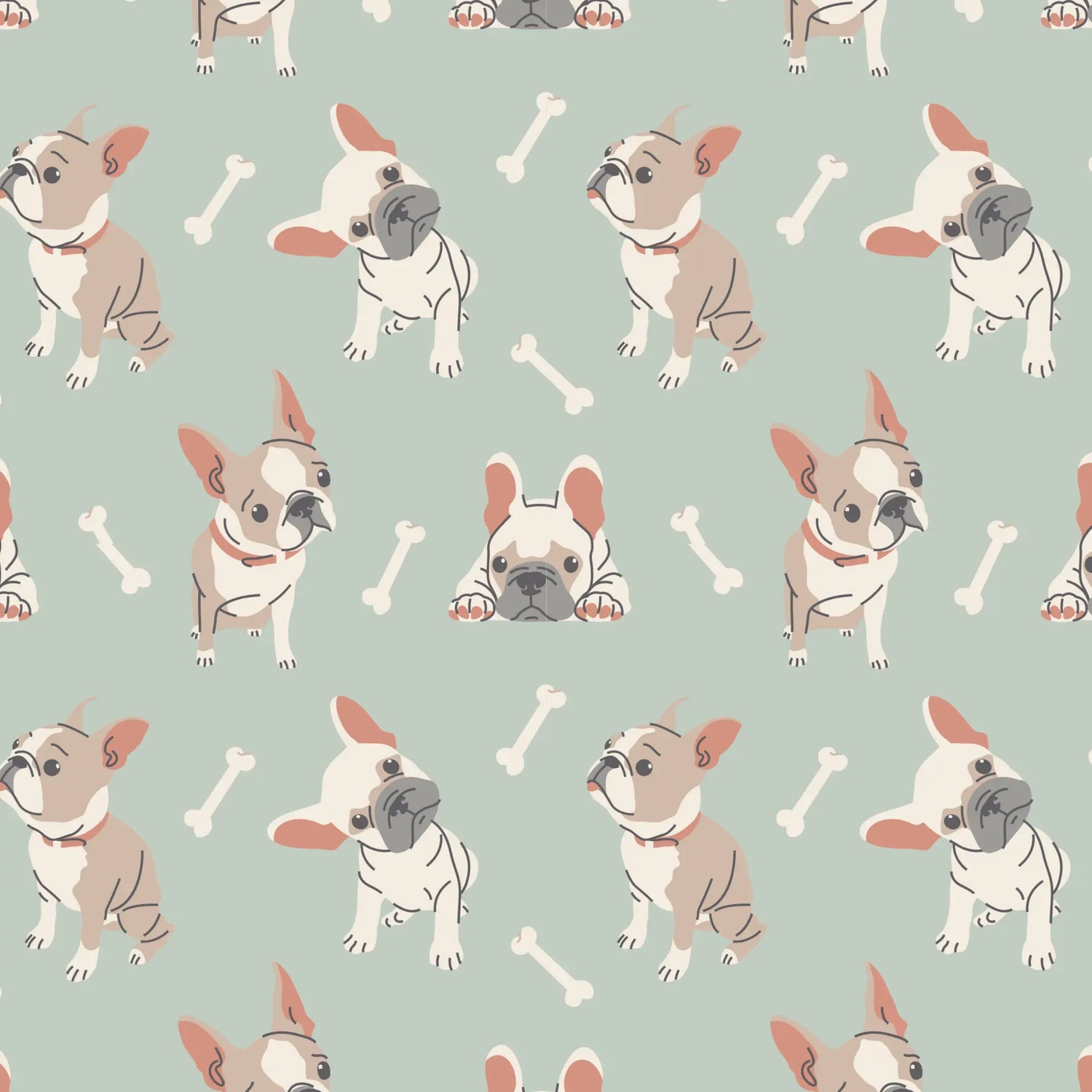 Sweet Bamboo Mint Frenchie Puppy Tank Romper with Cute Design for Active Kids - Apparel & Accessories > Clothing > Baby & Toddler Clothing > Baby One-Pieces Rompers