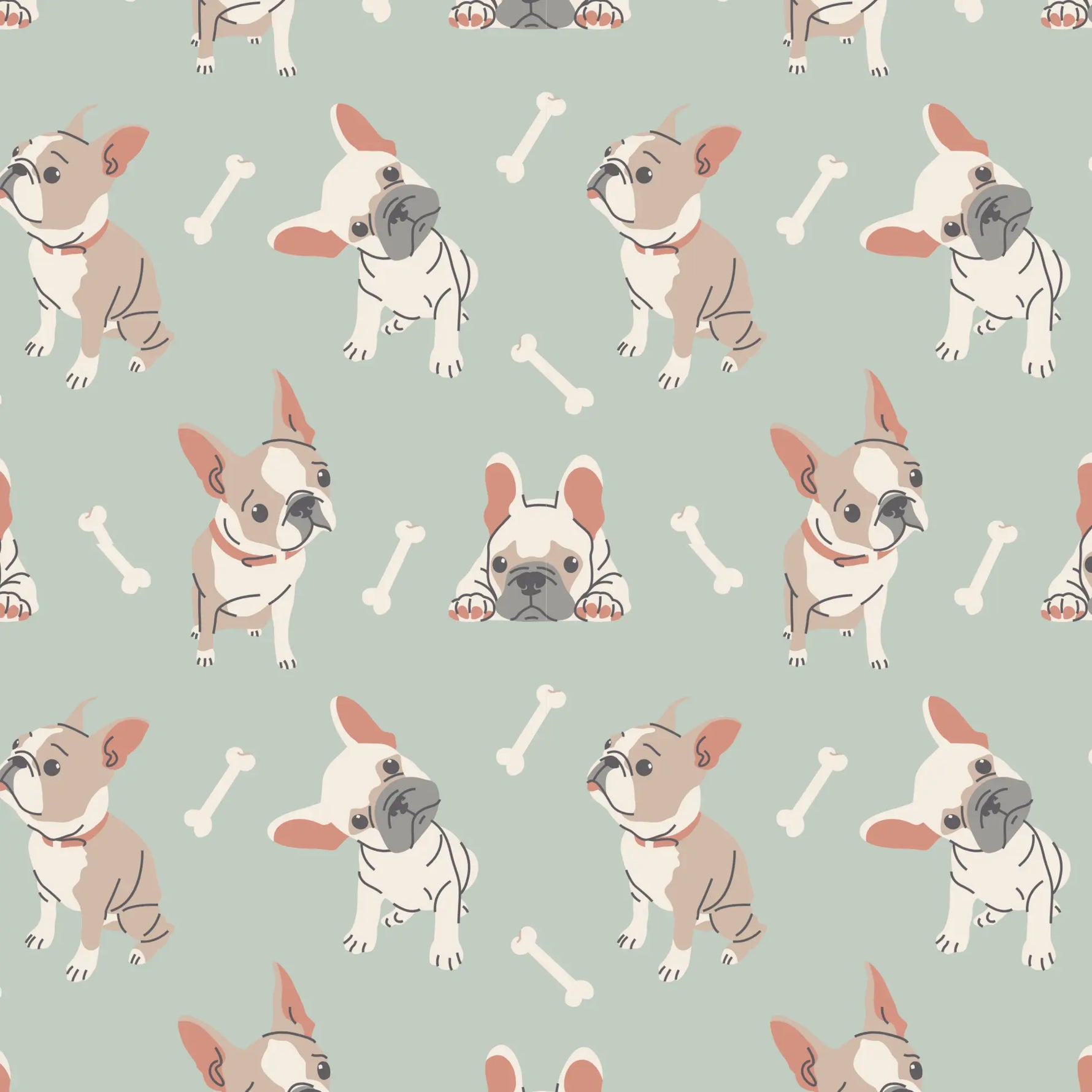 Sweet Bamboo Mint Frenchie Puppy Tank Romper with Cute Design for Active Kids - Apparel & Accessories > Clothing > Baby & Toddler Clothing > Baby One-Pieces Rompers