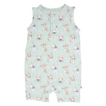Sweet Bamboo Mint Frenchie Puppy Tank Romper with Cute Design for Active Kids - Apparel & Accessories > Clothing > Baby & Toddler Clothing > Baby One-Pieces Rompers
