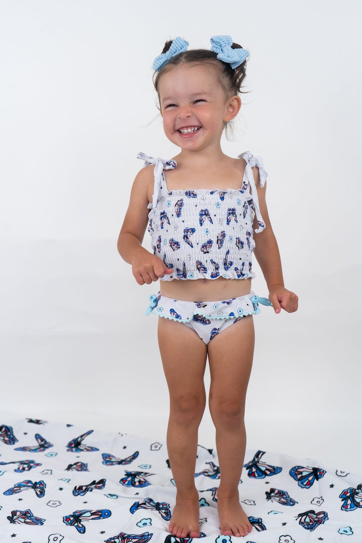 DREAM BIG LITTLE CO TATUM'S FREEDOM FLYERS DREAM TANKINI TWO PIECE SWIM SUITEveretts Place