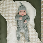 Mebie Baby Taupe Checkered Muslin Quilt - 