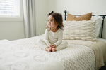 Mebie Baby Taupe Checkered Twin Muslin Quilt For Baby Bedding - 