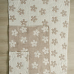 Mebie Baby Taupe Daisy Plush Blanket