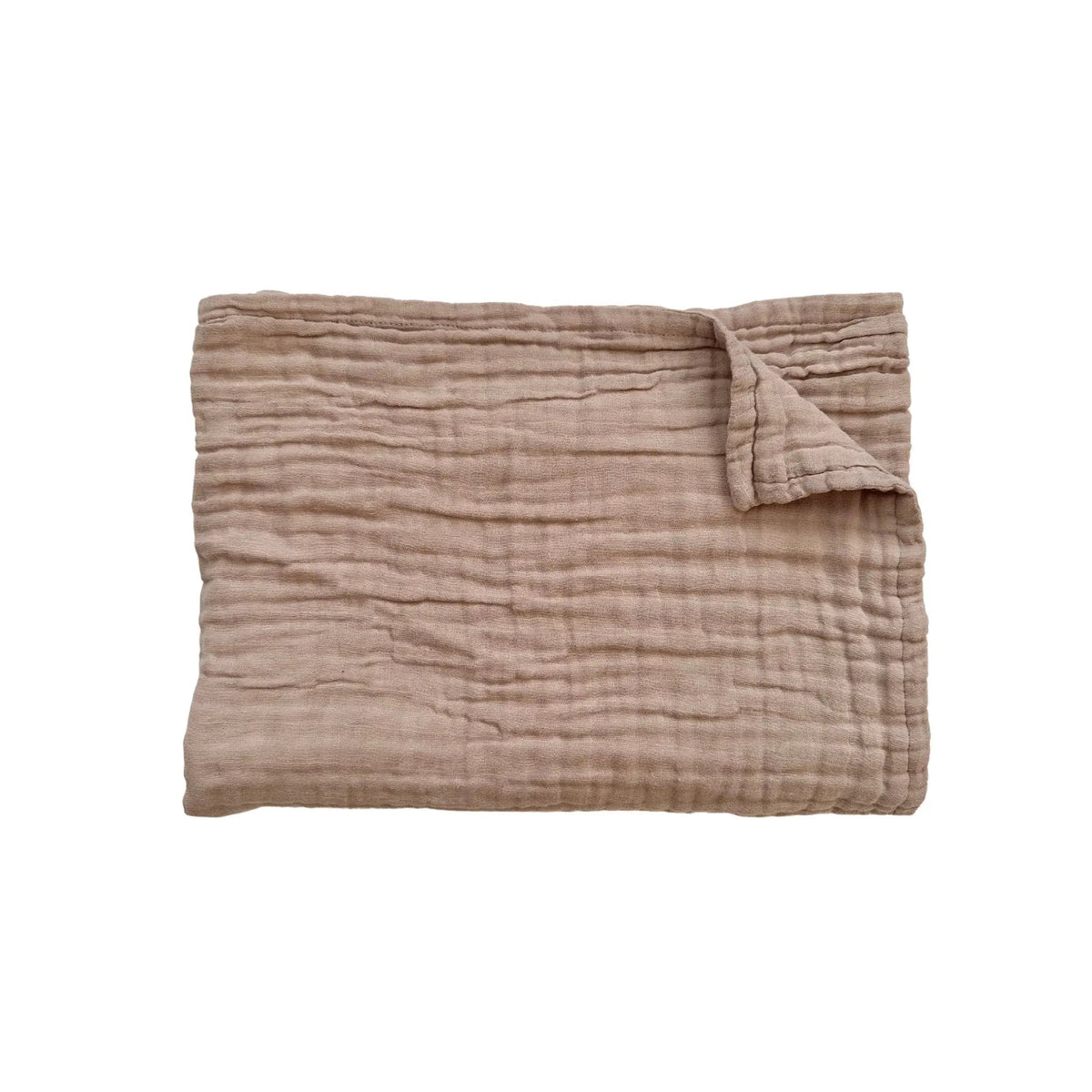 Harp Angel Boutique Taupe Organic Cotton Muslin Baby Blanket - 