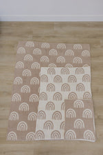 Mebie Baby Taupe Rainbow Plush Blanket Three Sizes Soft Lightweight Cozy For Everyone - 