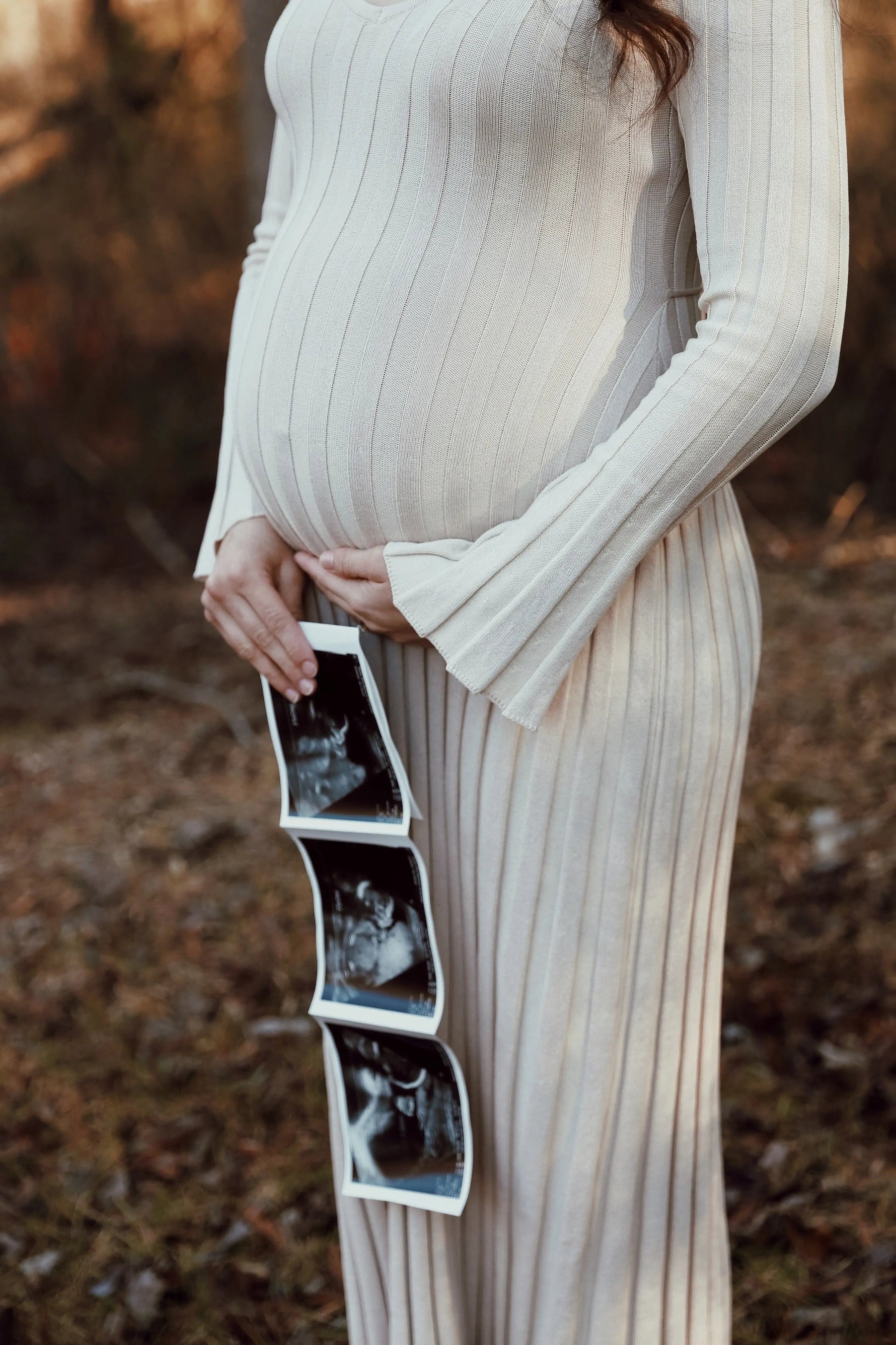PinkBlush Taupe Ribbed Maternity Knit Maxi Dress - 