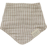 Taupe Stripe Muslin Bib - Textile, Linens, Napkin, Towel, Scarf | Everetts Place