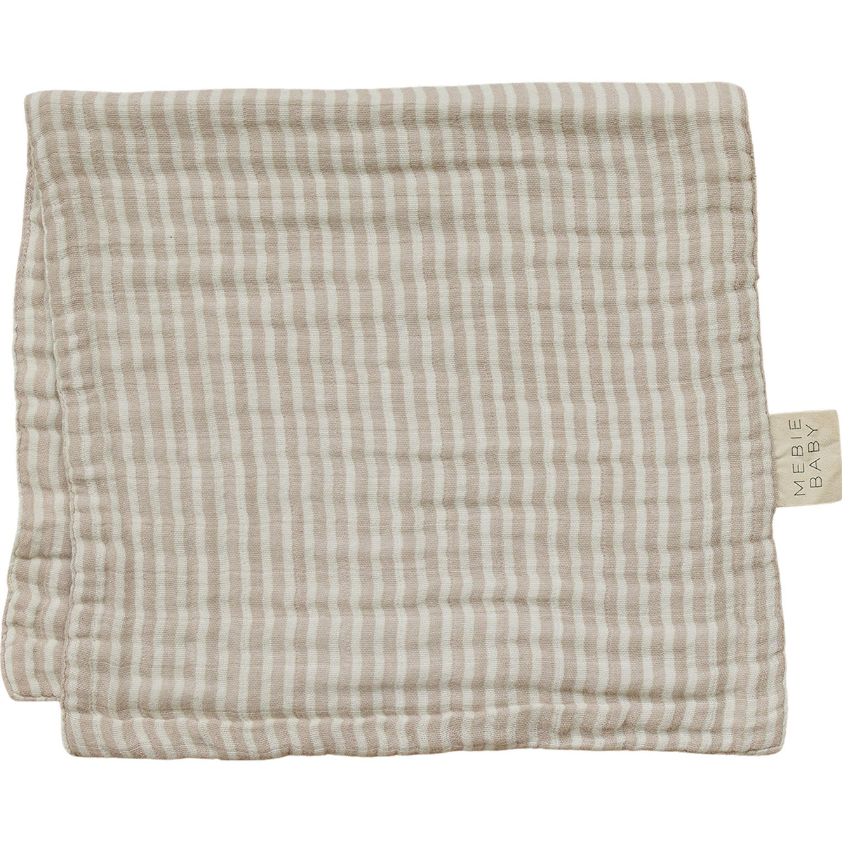 Taupe Stripe Muslin Burp Cloth - Textile, Linens, Woven fabric, Stitch, Dishcloth | Everetts Place