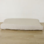 Mebie Baby Taupe Stripe Muslin Changing Pad Cover - 