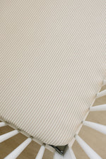 Mebie Baby Taupe Stripe Ribbed Bamboo Stretch Crib Sheet - 