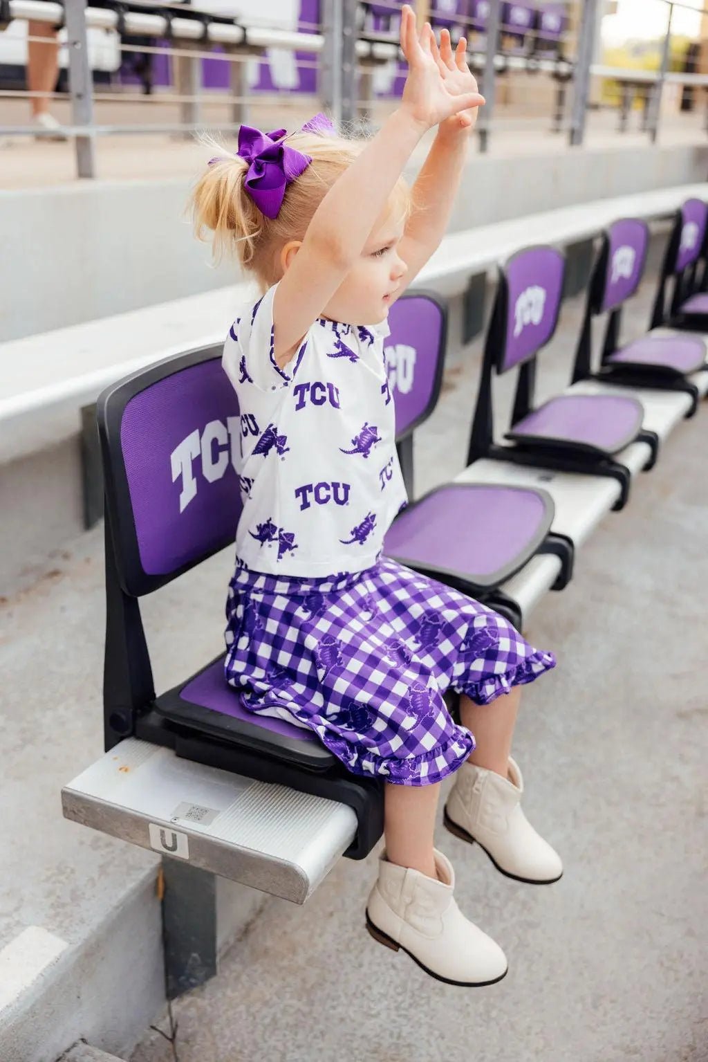 Mila & Rose ® TCU Plaid Frog Ruffle Twirl Skort - 
